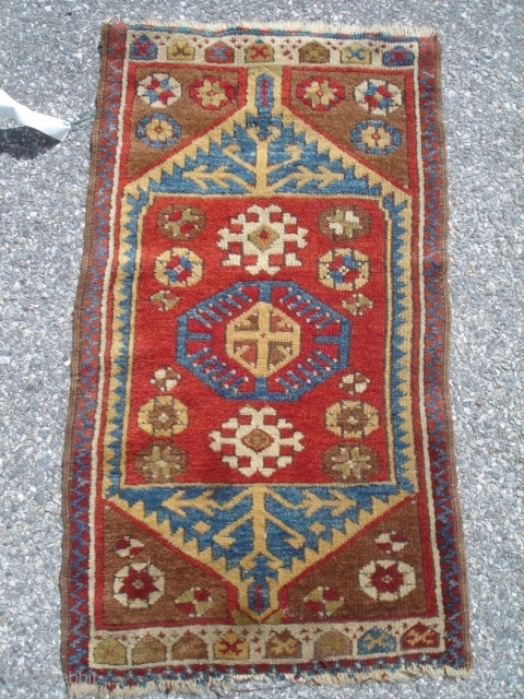 1' 9'' x 3' 2'' - c. 19th Century Yastik - Good condition & pile - Good colors. $425              