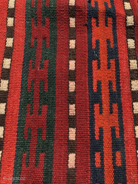 Beautiful Antique Central Asian Uzbek Kilim. excellent colours. Good condition. The size is: 58cm X 120cm.                 