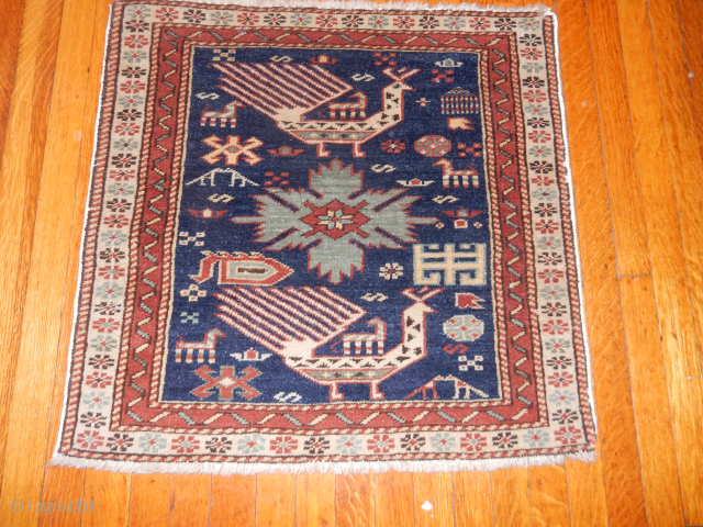 FINE SHIRVAN BAG FACE WITH LARGE BIRDS - EXCELLENT CONDITION

VISIT BOYLSTON ASSOCIATES ANTIQUE CAUCASIAN RUGS FOR A PRICE               