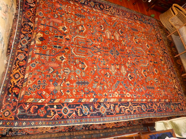 GO TO BOYLSTONASSOCIATES.COM OR BOYLSTON ASSOCIATES ANTIQUE  CAUCASIAN RUGS .COM TO SEE THE PRICE FOR 
THIS 8 X 10 1/2 FT HERIZ IN EXCELLENT PLUS CONDITION      