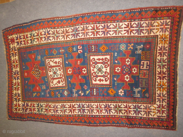 BOYLSTON ASSOCIATES  ANTIQUE CAUCASIAN RUGS .COM     44 x 77 inches with full pile all original good sides  ends overcast -$950 incl usa shipping BOYLSTON ASSOCIATES ANTIQUE  ...