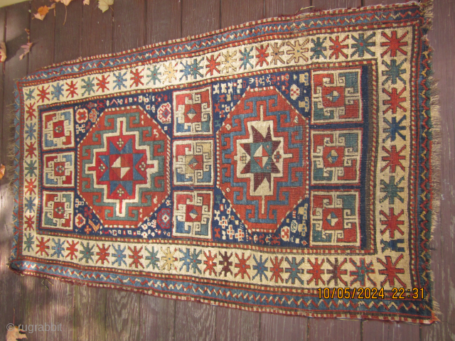 SHIRVAN THAT HAS BEEN REDUCED IN SIZE -WITH VERY GOOD COLORS - 3 X 5 FT                 