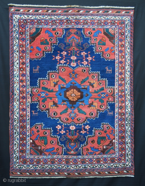 This is a very attractive rug of the Afshar tribes from Kerman Province, southern Persia circa 1900 in excellent natural colours and pile - 1.70 x 1.23m (5' 7" x 4' 0"). 