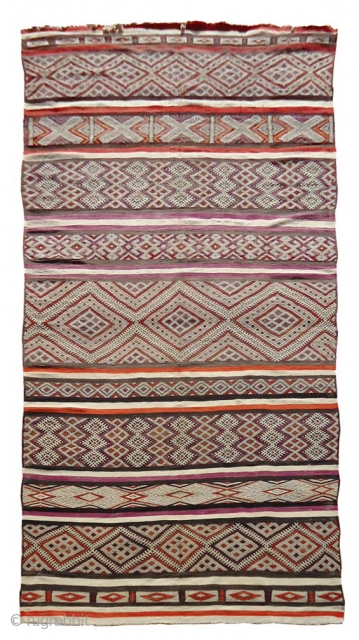 Flatwoven ( hambel ) Marmoucha, Morocco, circa 1940.Size- 460x170 cm. Excellent condition.                     