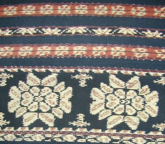 Woman's Tubular Skirt - 'Ei Worapi'. 'Greater Blossoms' Clan, Savunese People, Savu, Indonesia. Warp ikat. 120x56 cms. Mid-20th C. Very good condition.           