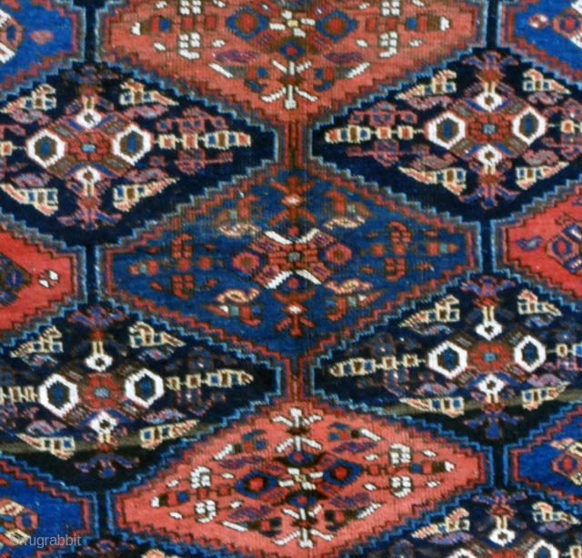 South Persian tribal rug (could be Afshar) ca. 1930. 145 x 192 cm. One spot of low pile, otherwise good pile and colours.          