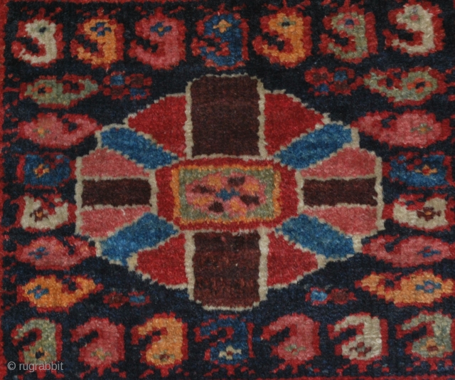 Bakhtiar seat cover circa 1930, 58 x 39 cm.                        