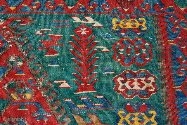 Western Anatolia prayer kilim. Cm 110x155. Early 20th century. Good condition despite a few moth bites and minor old restorations. Would make any collector or restorer very happy…. Pics shot in full  ...