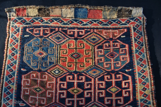 Shasavan Tribal Art
Shahsavan sumack khorjin bag face. Cm 52x54. Second half 19th c. Great , awesome, deeply saturated natural colors. Lovely nine Memling Gul pattern. In very good condition. Previously belonging to  ...