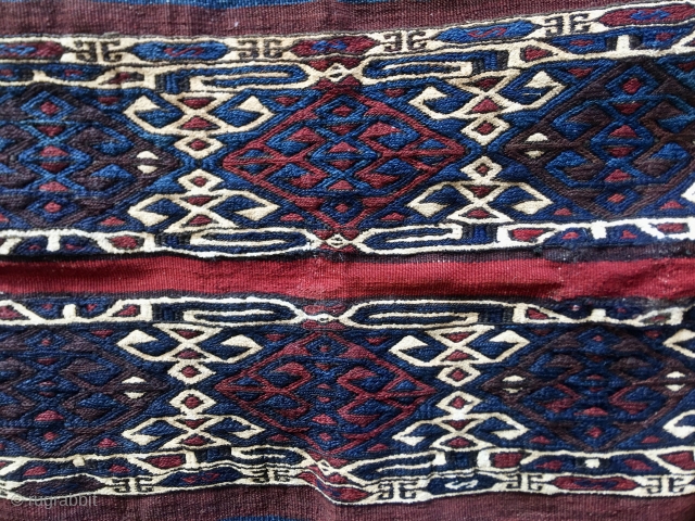 Eastern Anatolia, Turkey. This is a great storage bag or commonly called in Turkish cuval. Size is cm 126x136. Complete, in good condition. Late 19th or early 20th century. Awesome natural deeply  ...