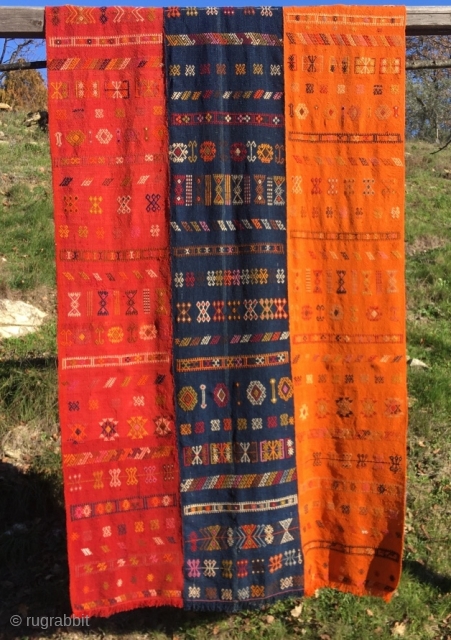 Any friend getting wed?
This is almost certainly a wedding present woven either by the future bride herself, a relative or a friend.

Sivas, Central Anatolia, Turkey. 3 strip kilim. Cm 140x260 ca. Great,  ...