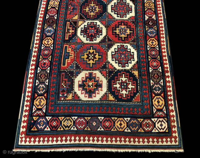 Antique Shahsavan Mogan (or Moghan) Savalan pile rug from Southern Caucasus

Size is cm 115x240 or ft 3.7x7.8  
1840/1860 ca, one of the oldest such rugs from this area. 
The pattern has  ...