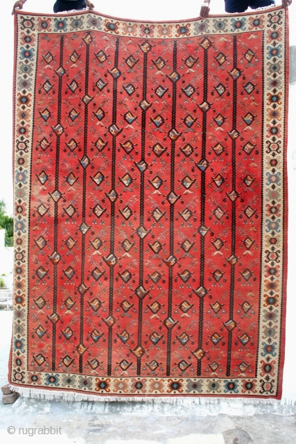 Thracian Kilim 11X8.4ft CC-7687
Age: circa 1900                           