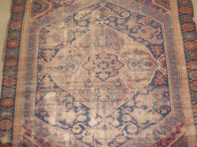 Anatolian Ushak fragment mounted on cotton XVIII th.century.Size 200x300 cm                       