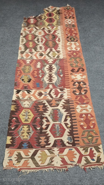 18 thc Anatolian Cappadocia kilim frakmnet
Size=225x77 cm
                          