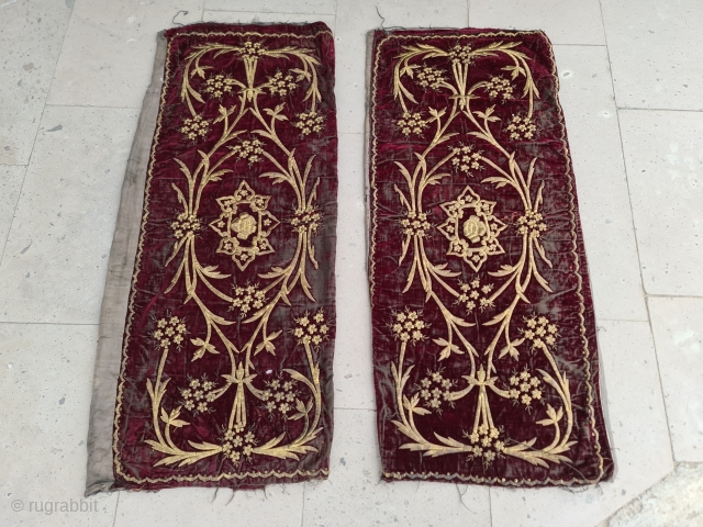 19 thc Anatolian turkish velvet yastık
Size=96x42 cm 
     96x42 cm
two pieces                  