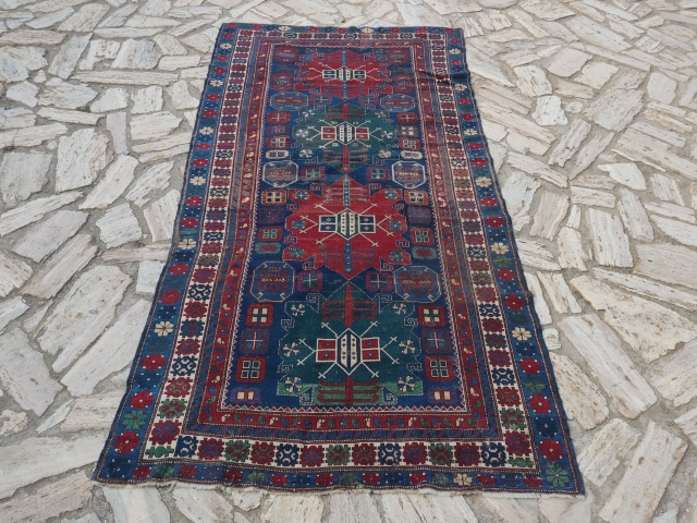 Antique Caucasian rug
Size 250x128 cm                            