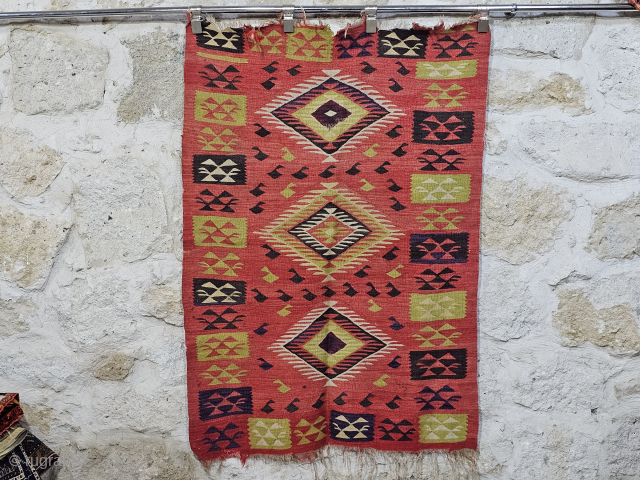 Early 20th century Antique Balkan Kilim
Size:144x100 cm
salaberina@gmail.com                          