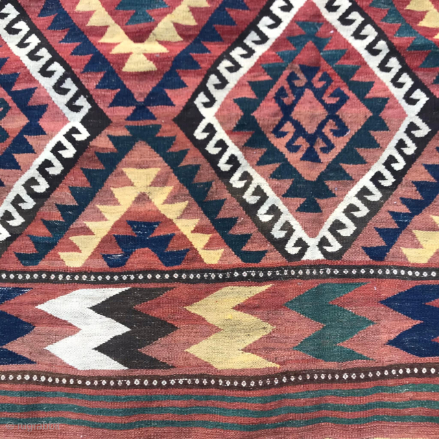 Antique Hazara kilim, 390x220, very good condition except a small tear to be seen in the pictures.
To contact me please use christinawiese.ceramics@gmail.com.           