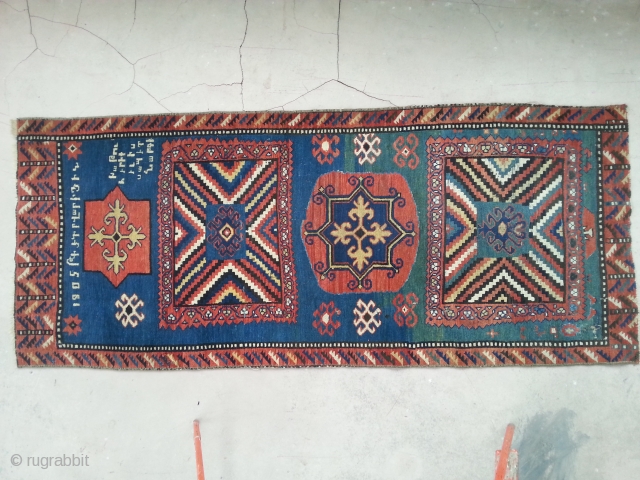 Very special Armenian ? Turkestan Karabagh..Lovely pile & colours ,slightly reduced width.                     