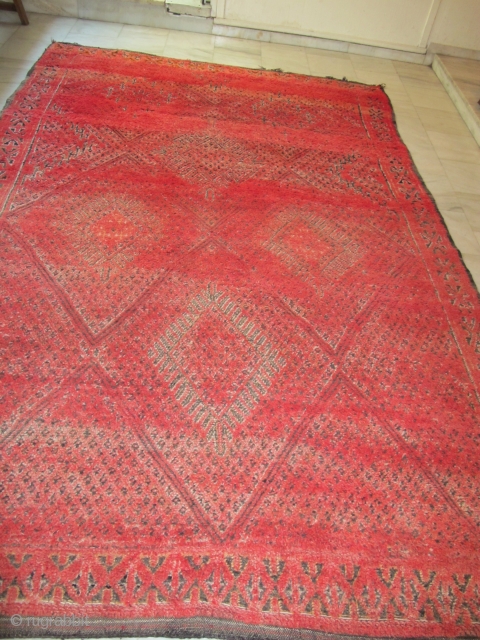 Moroccan ,berber carpet 2 by 3 meters , full pile ,some corrosion , no condition issues .                