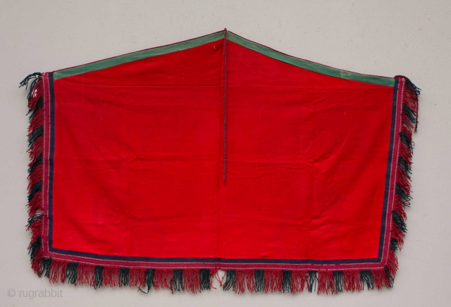 Turkoman Camel Trapping

almost
82 cm x 126 cm = 32.28" x 49.61"

early 20th C
hand loomed felted fabric

trapping-006                 