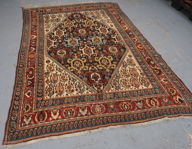 Antique South West Persian Kashkuli Qashqai rug with repeat medallion design.
www.knightsantiques.co.uk
Circa 1900.
Size: 7ft 3in x 5ft 3in (222 x 160cm).
A very attractive rug by the Kashkuli sub tribe of the Qashqai. The  ...