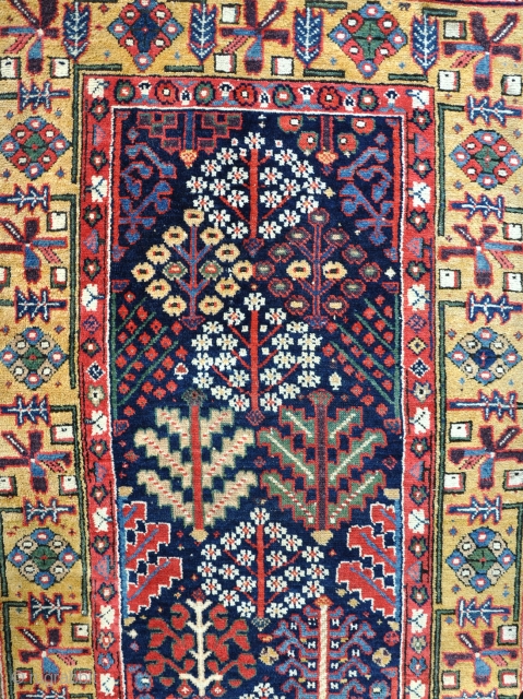 A pair of very beautiful north west Persian (Joshlagan?) runners, with very good wool and excellent dyes including a rich aubergine, in as found condition. Missing outer guards, areas of wear etc.  ...