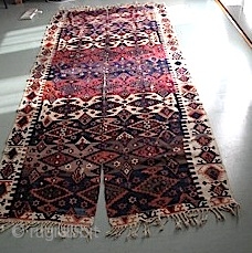 Turkish kilim in two panels, not sewn together. Probably east central Anatolia, 19th C.                   