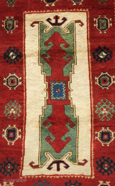 Lori Pambak rug, early 20th century. 1917 according to the date inscibed but it has an older look and feel. A gorgeous example of the type with a wonderful green and silky  ...