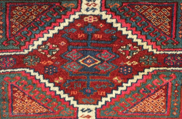 Kurdish Rug, Adiyaman area, 3rd/4th quarter of the 19th century. Wonderful soft, plush wool and fine weave. Great colors and good size. A bit of repair work done on the ends. Excellent  ...