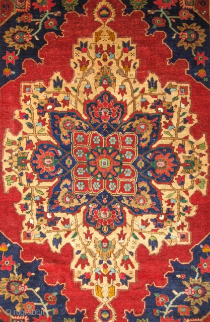 Taspinar Rug, Early 20th Century. Fantastic Heriz-like composition with highly detailed motifs.  Excellent saturated colors and soft wool like lamb's wool. A few parts of the selvedges have been redone and  ...