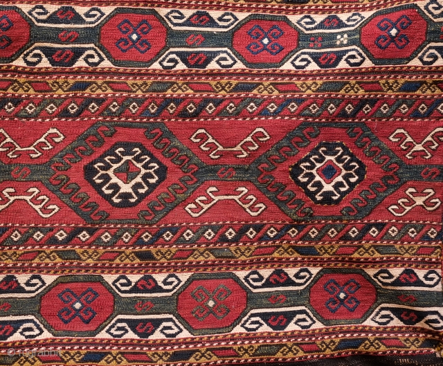 Caucasian Mafrash. Karabagh. Third to Fourth quarter of the 19th Century. All saturated natural colors. It is in great condition. A wonderful piece for a collection. Long side: 47 x 103 cm,  ...