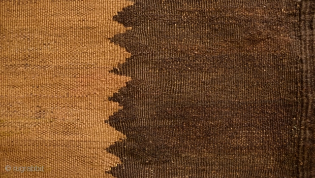 Kamu Sofreh, 4th Quarter of 19th Century. Possibly a Sofreh-ye ard, a sofreh for catching flour from the mill.  The central ground is camel wool.  The weave is quite fine.  ...