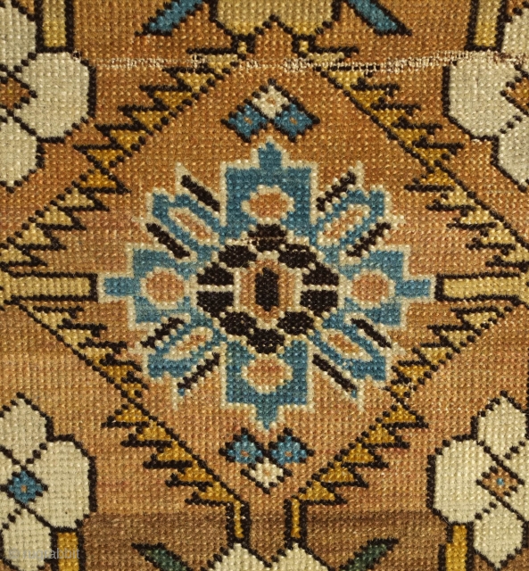 Chichi rug, 1890-1900 or so.  Wonderful muted tones from the faded fuchsin in parts.  The border is elegantly articulated.  It has a thin line of repair and a small  ...