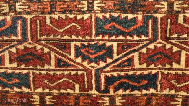 Yomut Jollar hanging, 19th century. All good colors in a silky sheen and excellent condition.  153 x 27 cm             