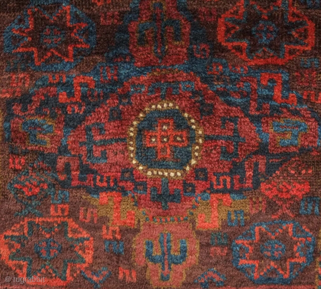 Timuri Baluch khorjin face, late 19th century. Wonderfully soft wool. 57 x 48 cm
                   