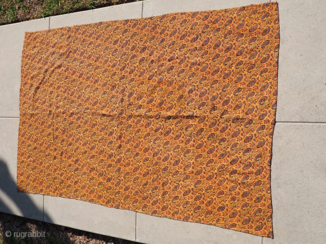 Large Kashmir fragment.57 x 38 inches (145 x 97 cm)Kani woven.In excellent condition. No holes or stains. price includes shipping in North America          