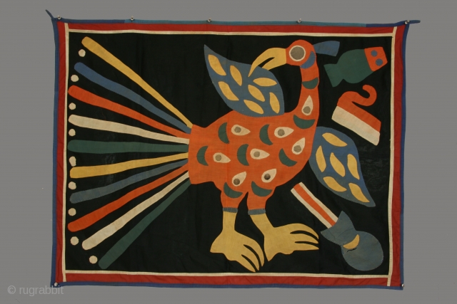 Abomey chief's geneological banner, cotton, 36 x 48 inches,Benin, 20th century                      