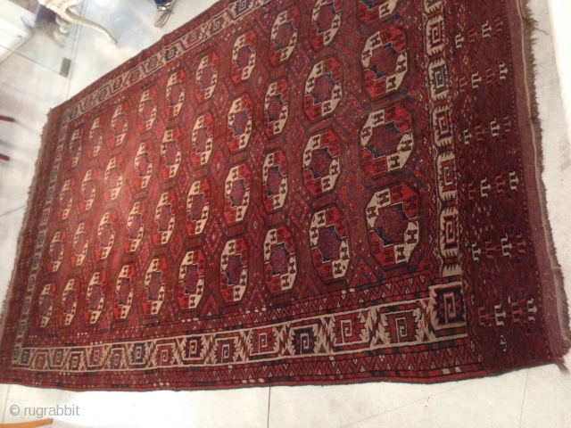 Yomud Rug size : 200x343-cm need to wash good price ask
                      