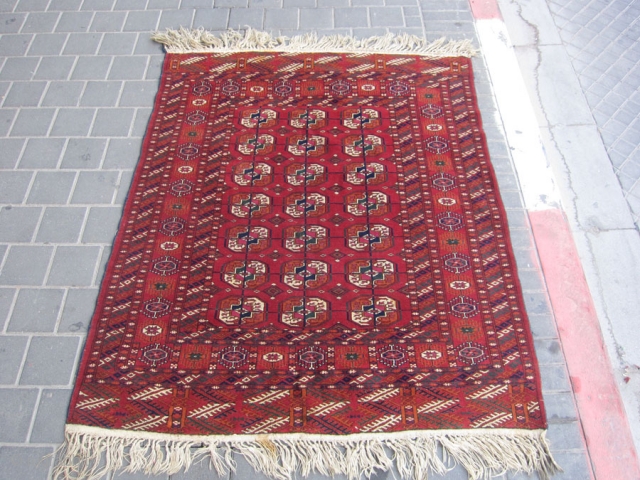 TEKE RUG TURKOMAN ORIENTAL wool   size: 150x120-cm ask                       