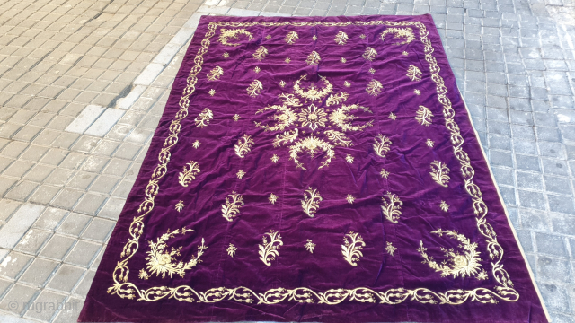 Antiqe welvet embroideri metal turki size:196x140-cm please ask                         