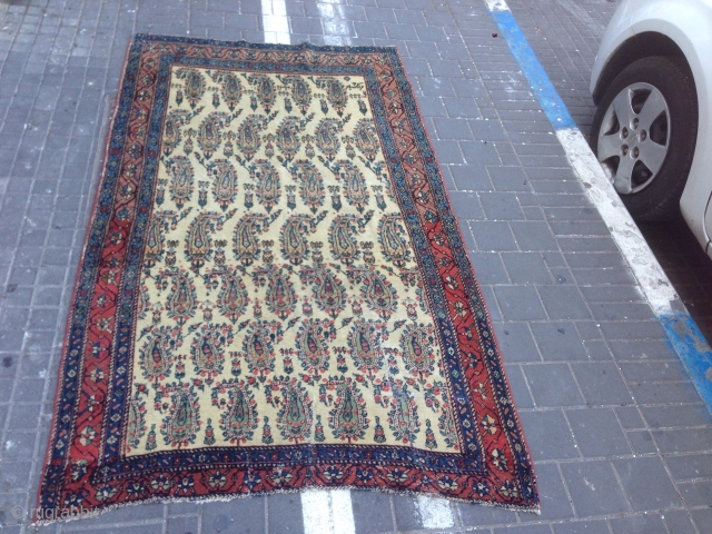 Persian rug antiqe mint condishen write Mubarak end have a date size:206x121-cm good price                   