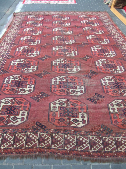 Ersari main carpet Size:370x225-cm / 145.6x88.5-inches
                           