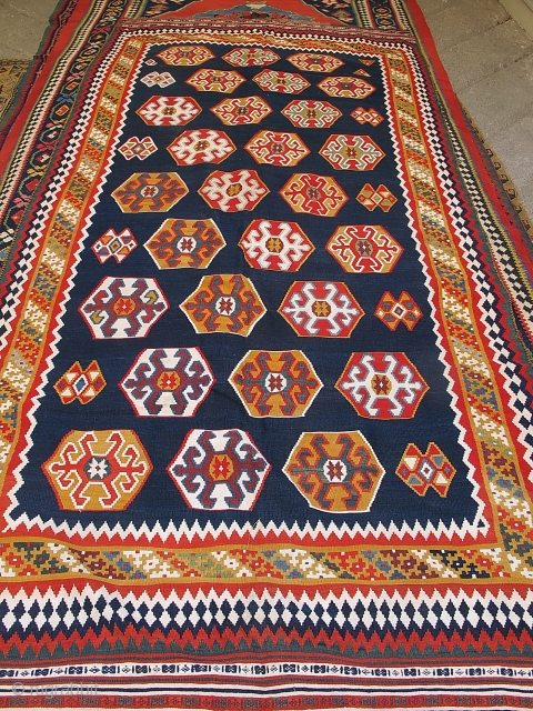 Nice unusual Qashqaee kilim in very good condition.
size:298x148cm 

P.O.R

                        