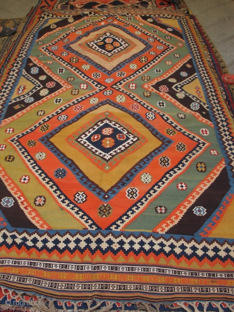 Antique Qashqaee kilim 

very good condition 

Size:326x147 cm 

Price:4,800                        