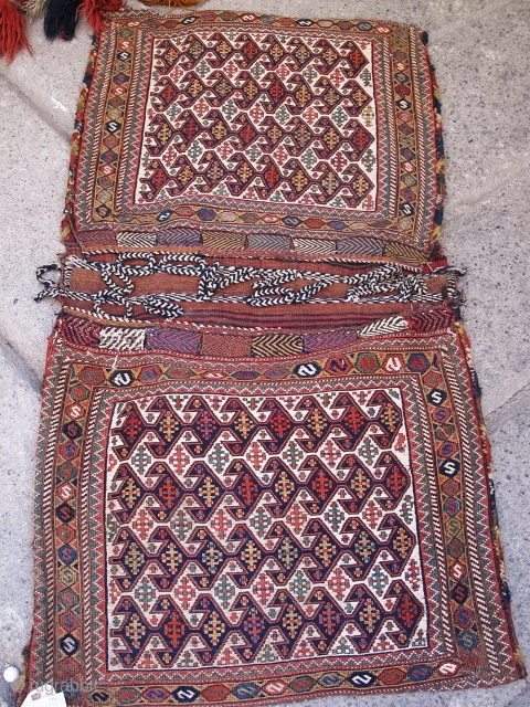 Fine Antique Afshar  saddle bag

Very good condition 

$2800

                        