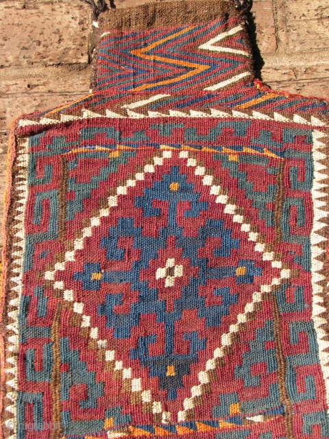 Flatweave salt bag by hazarah turkmen of afghanistan some people also call it tattar i'm not shore if they name the design or the wevers tribe, old original piece    