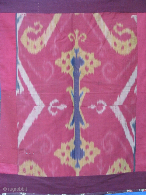 This is an old uzbek ikat with all natural colors                       