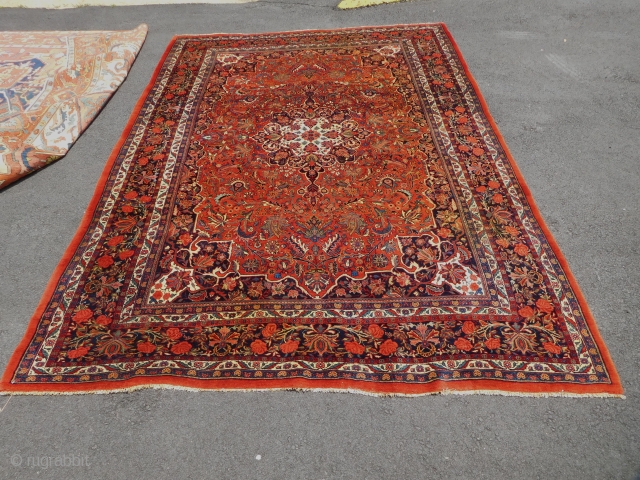 7 x 10
wonderful Bijar in lovely condition 
lovely colors 
circa 1930s                      